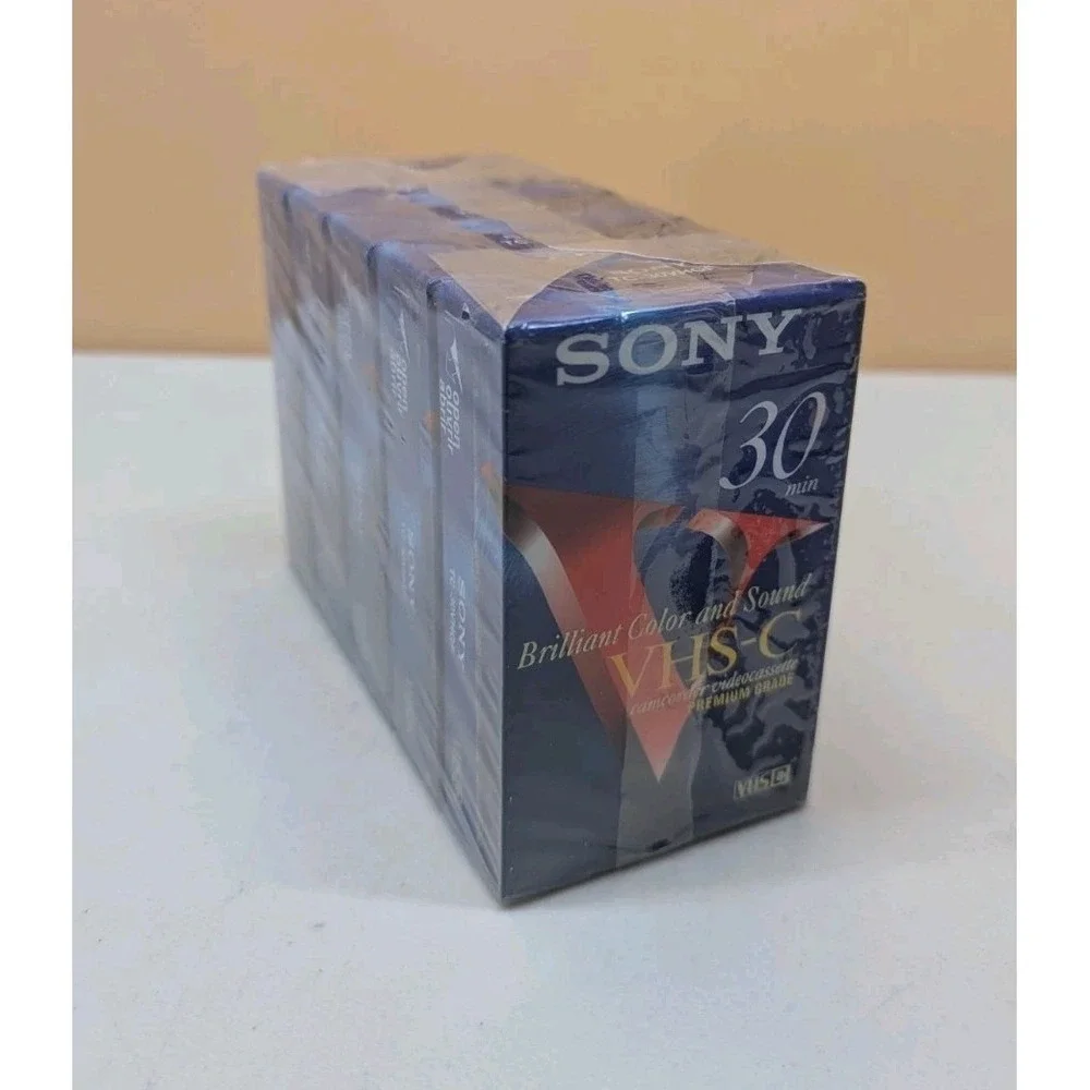 Sony TC-30VHGF Premium VHS-C Blank Camcorder Video Cassette Tape - 5 pack